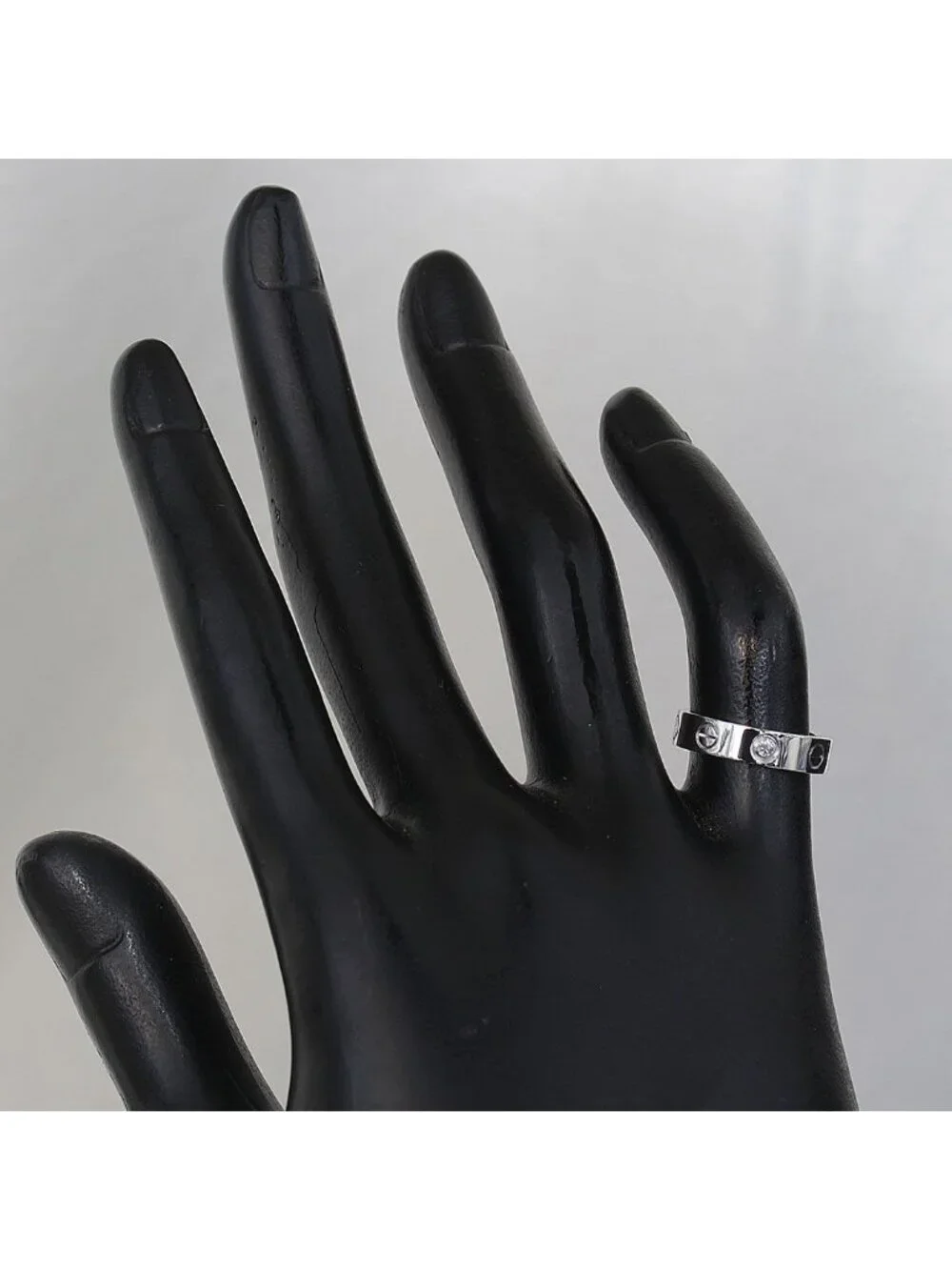 Cartier Mini Love Ring Diamond 750 18k White Gold